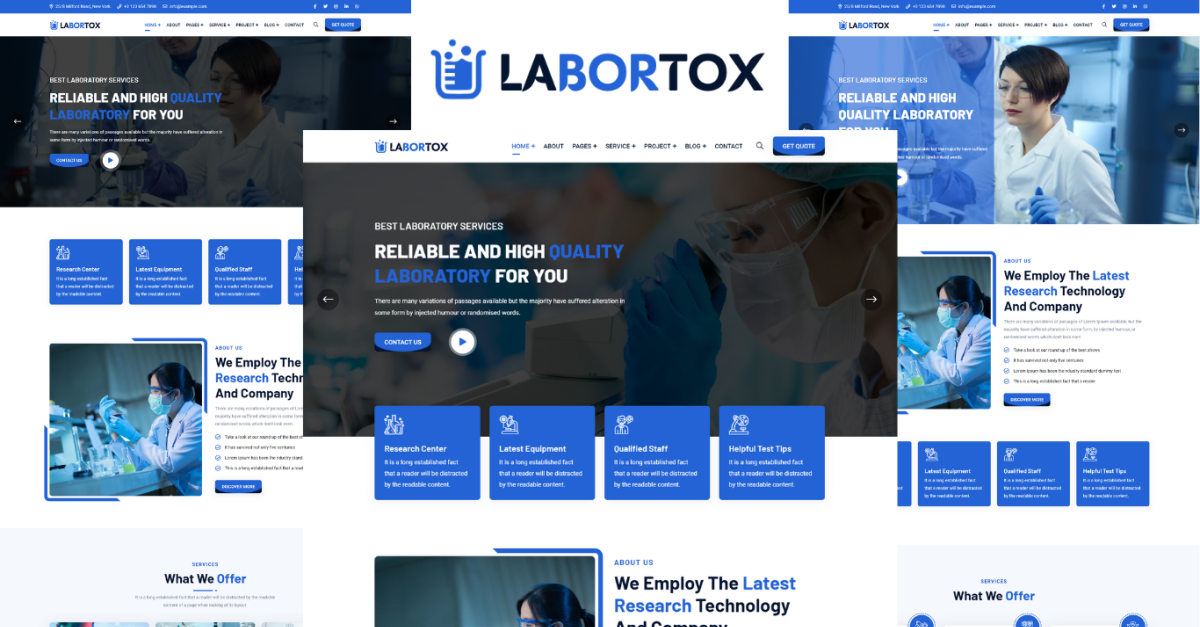 Labortox - Laboratory And Scientific Research HTML5 Template