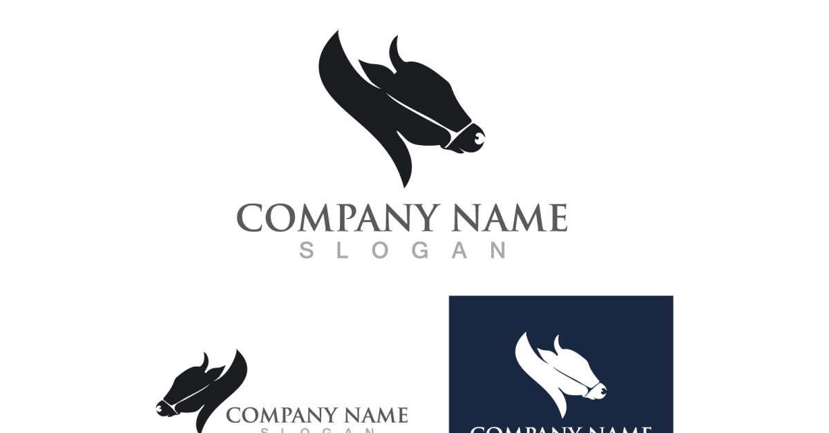 Cow Head Template Logo Vector V4 #230915 - TemplateMonster