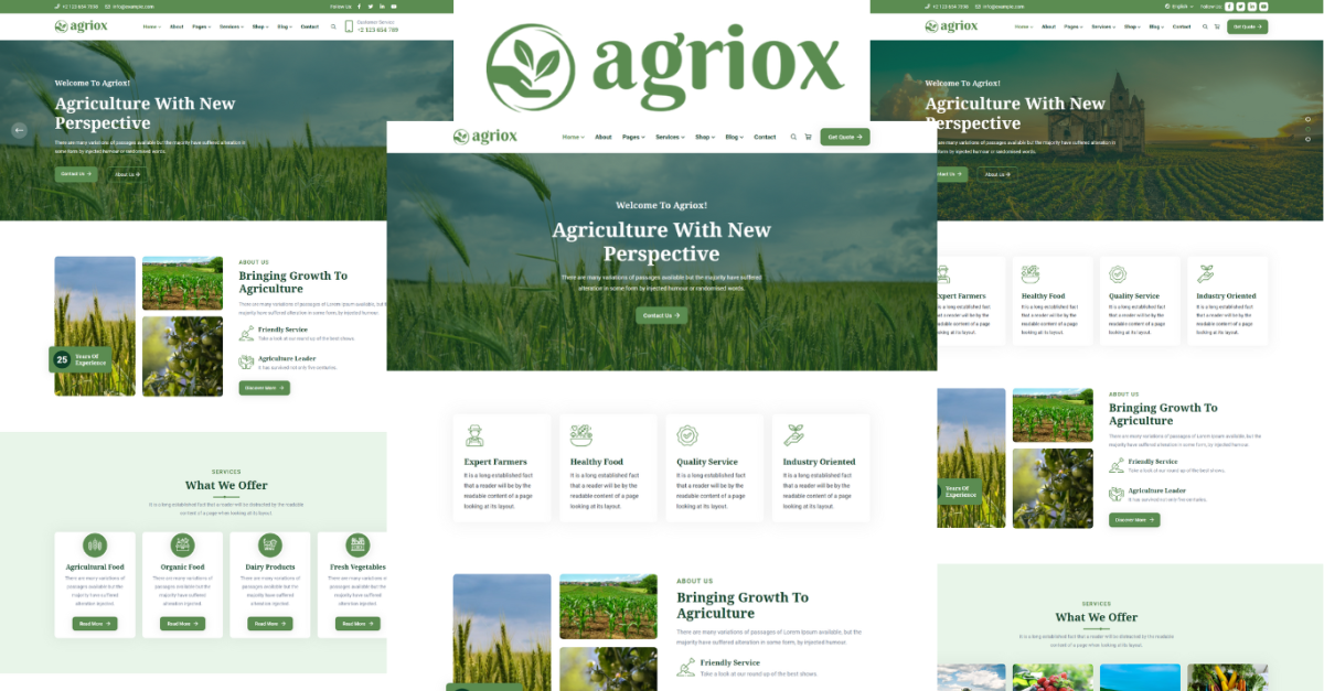 Agriox - Agriculture Farm HTML5 Template