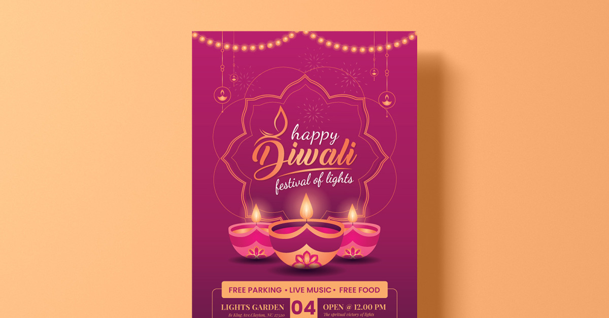 Creative Diwali Flyer Template #232346 - TemplateMonster