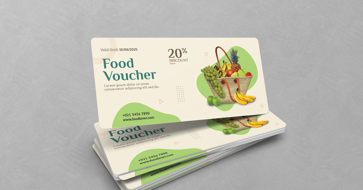 Food Gift Voucher Design Templates #233078 - TemplateMonster