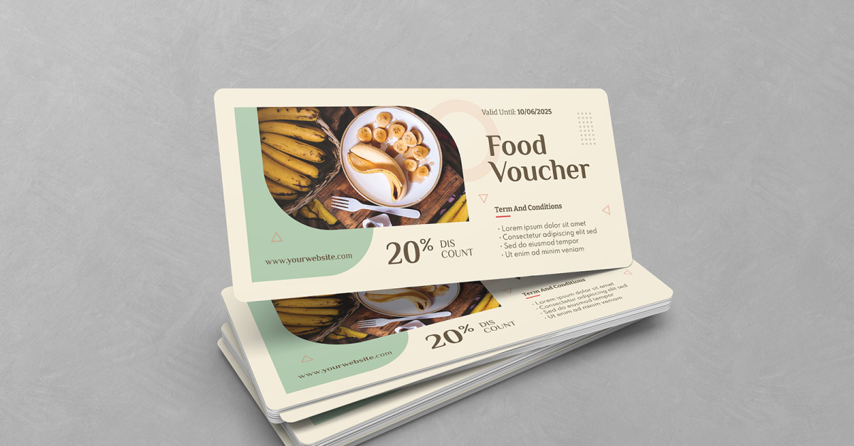 Food Gift Voucher Templates #233080 - TemplateMonster