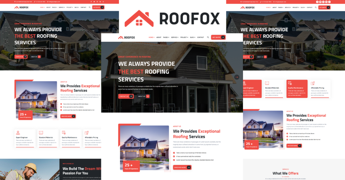 Roofox - Roofing Services HTML5 Template