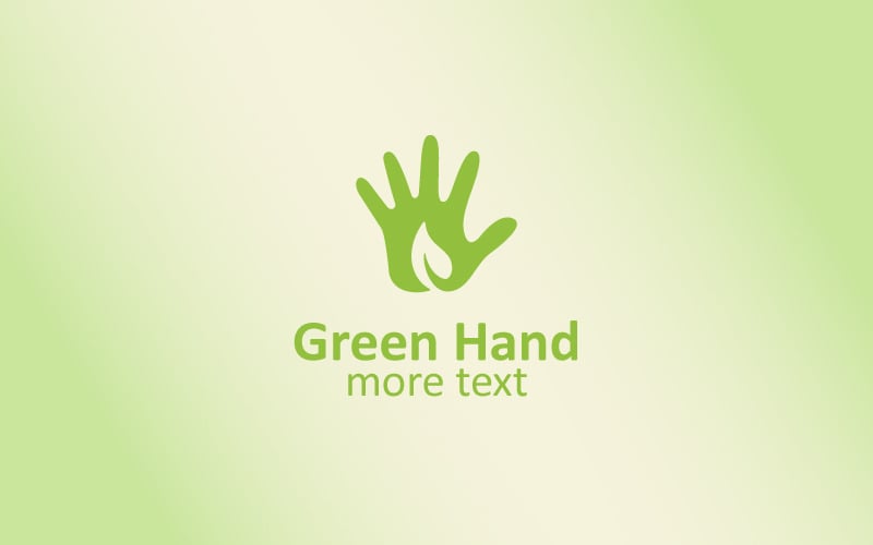 Green Hand Logo Design template #234495 - TemplateMonster