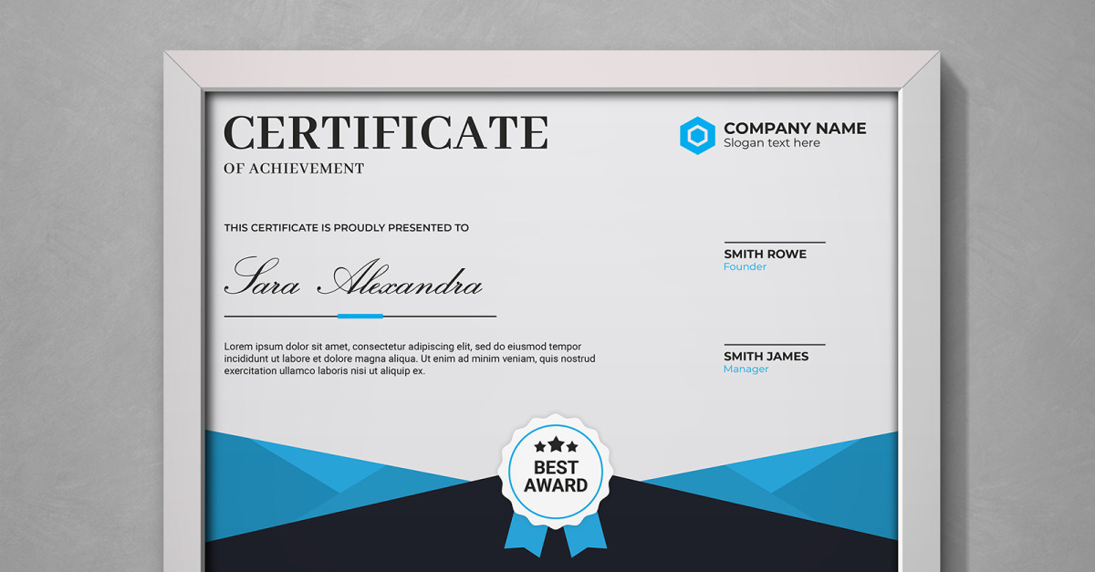 Modern Certificate PSD Templates #235181 - TemplateMonster