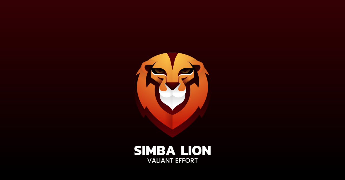 Lion Head Color Gradient Logo #235861 - TemplateMonster