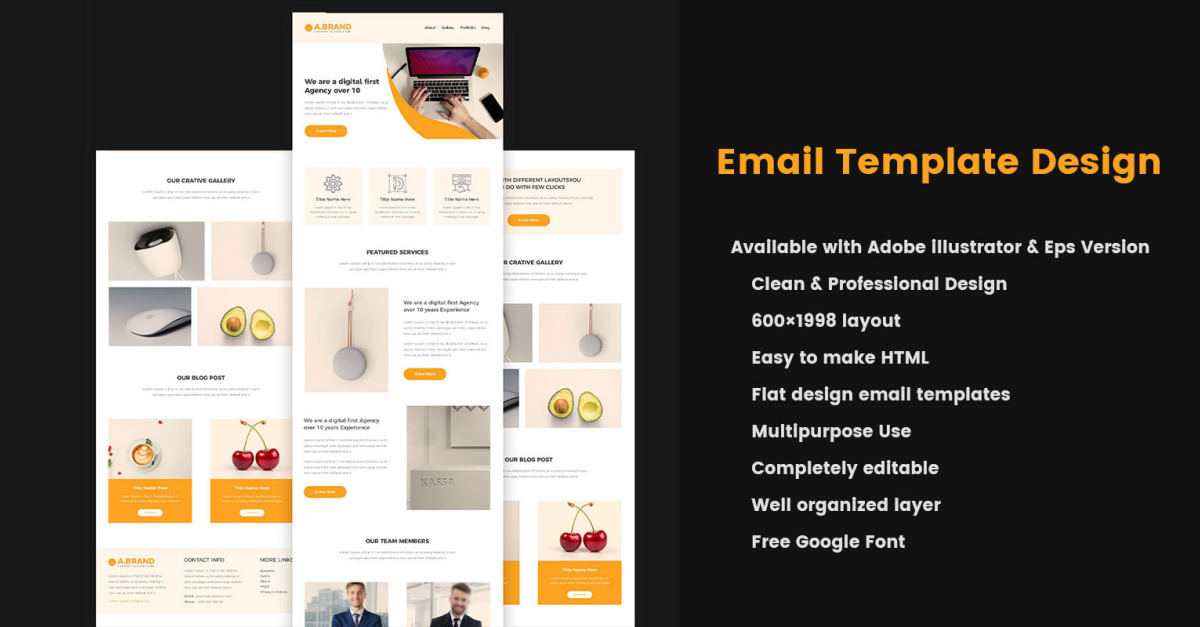 business email templates | email newsletter layout... Email newsletter Templates for Business, Corporate, Agency, Blog ...