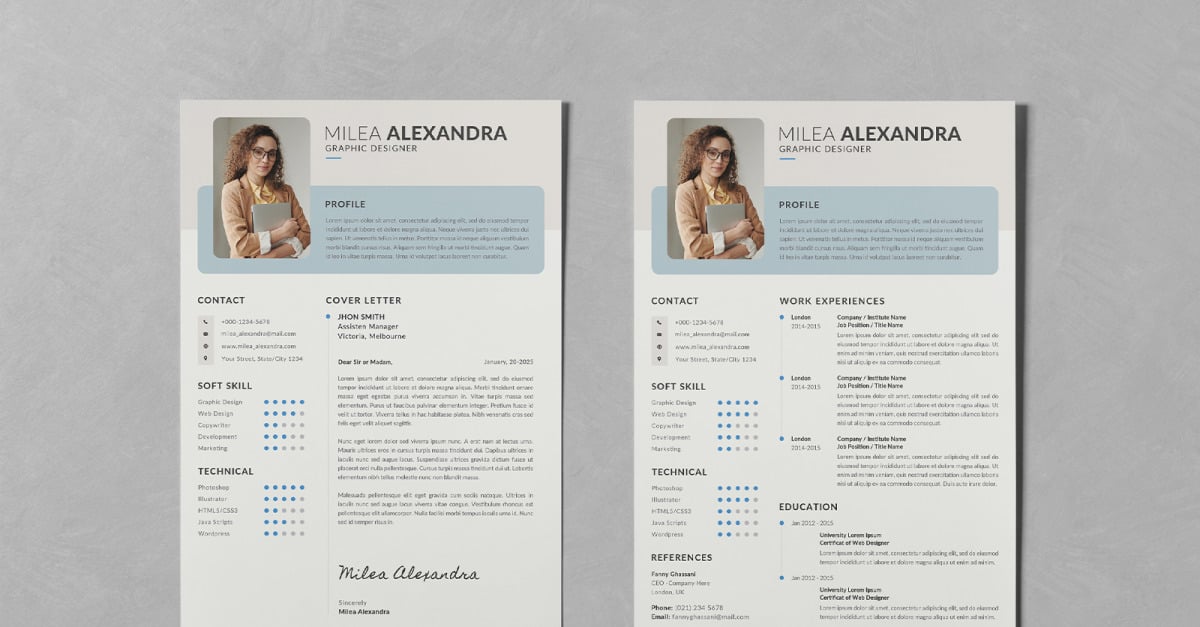 Creative Clean Resume CV Templates #237106 - TemplateMonster