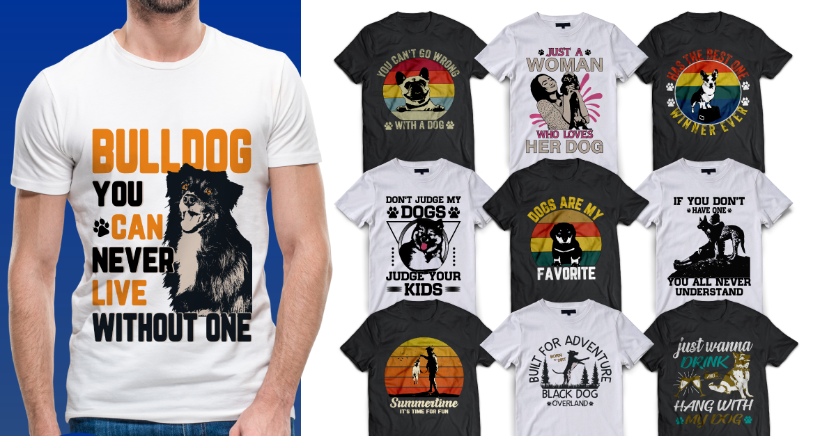Dog Lover T-shirt Design Bundle #237277 