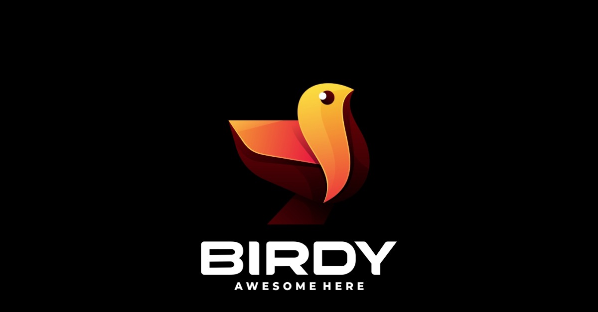 Little Bird Color Gradient Logo Style - TemplateMonster
