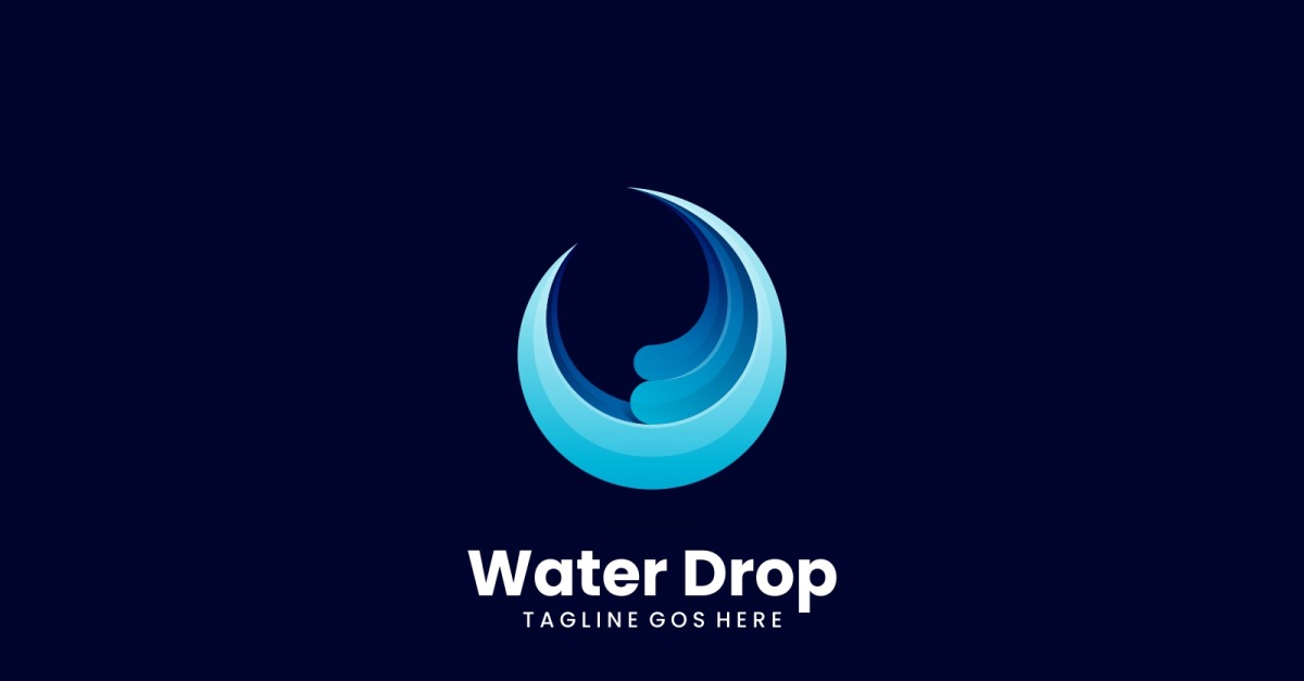 Water Drop Color Gradient Logo #239045 - TemplateMonster