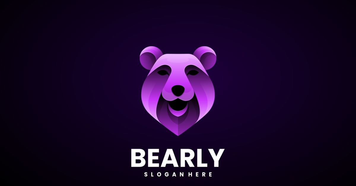 Bear Color Gradient Logo Style 239308 TemplateMonster