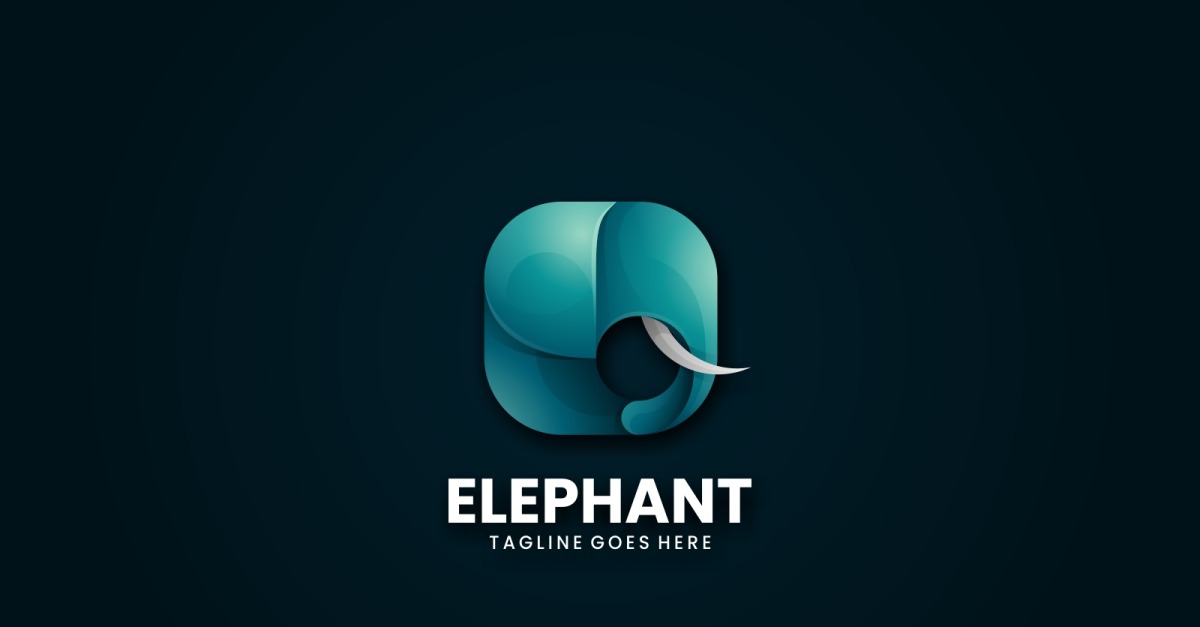 Elephant Color Gradient Logo #239517 - TemplateMonster