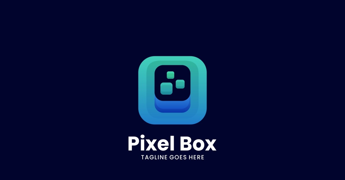 Pixel Box Gradient Logotyp Style #239571 - TemplateMonster