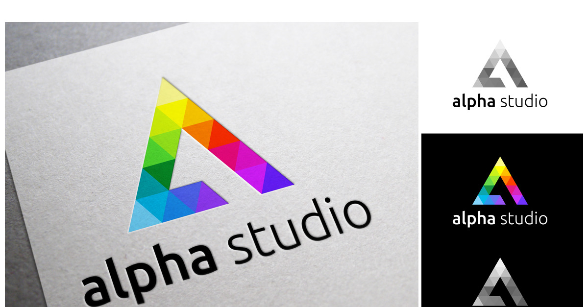 Alpha Studio - Letter A logo template - TemplateMonster