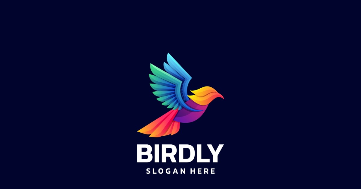 Bird Colorful Gradient Logo Design #240812 - TemplateMonster