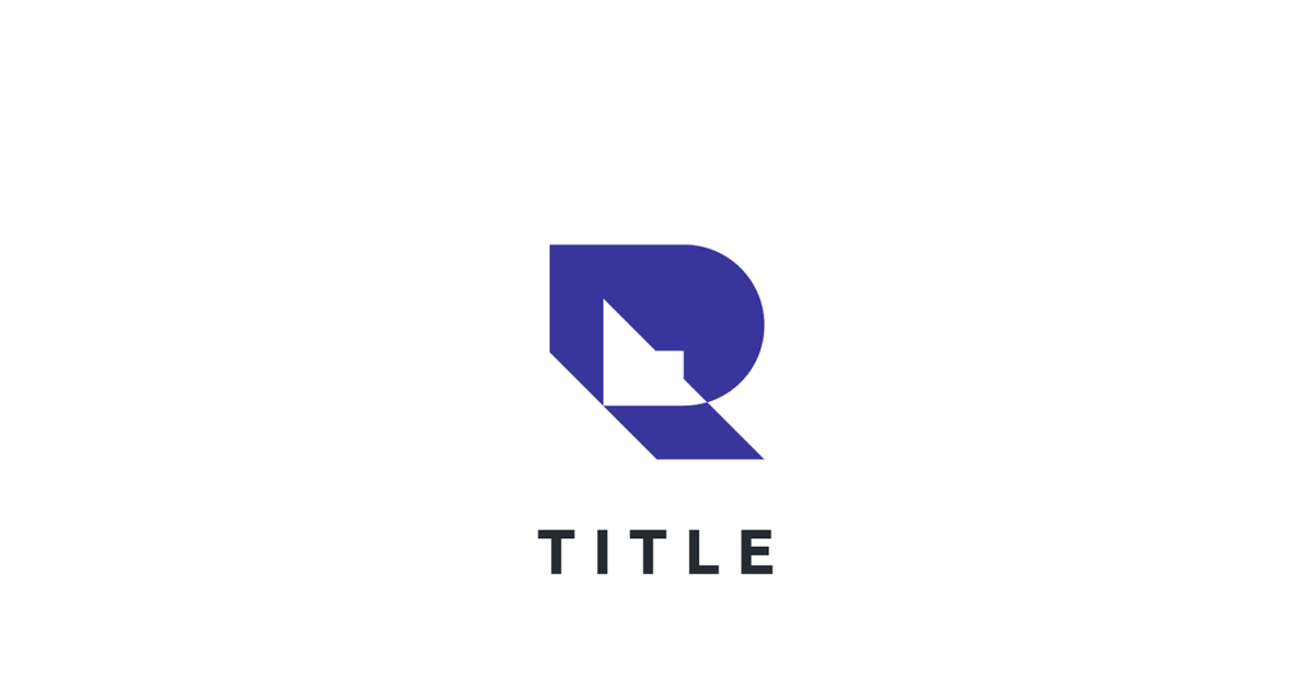 Sleek Iconic R Realtor Realty House Monogram Logo