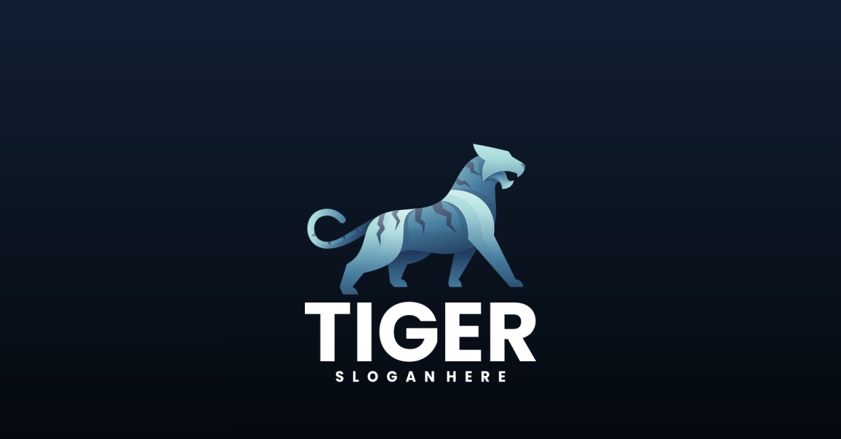 Tiger Color Gradient Logo Style #241188 - TemplateMonster