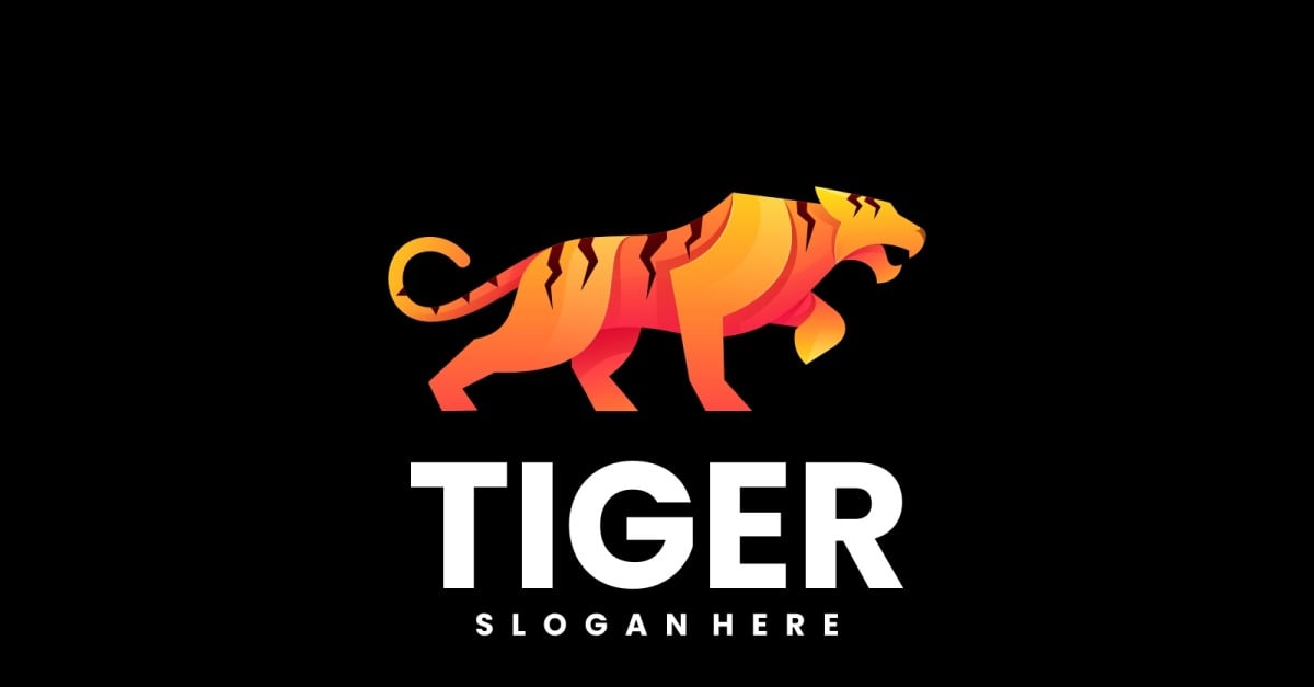 Tiger Color Gradient Logo #241186 - TemplateMonster