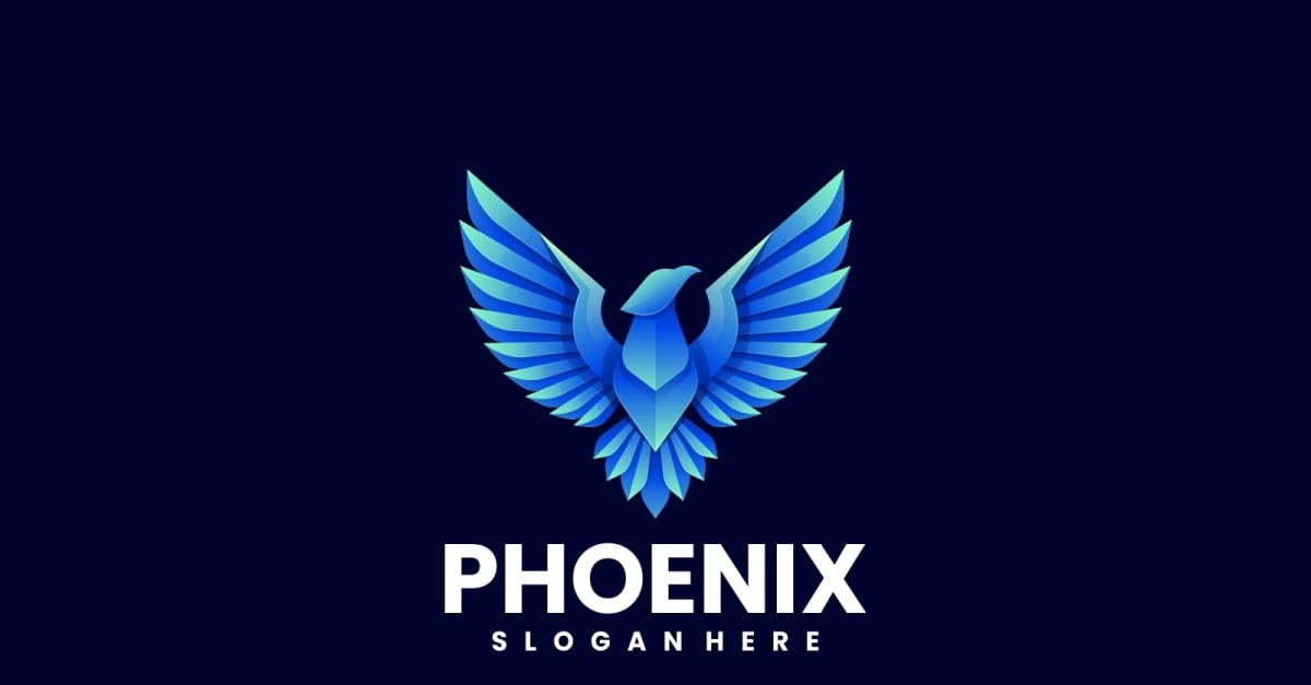 Vector Logo Phoenix Gradient Design #241211 - TemplateMonster