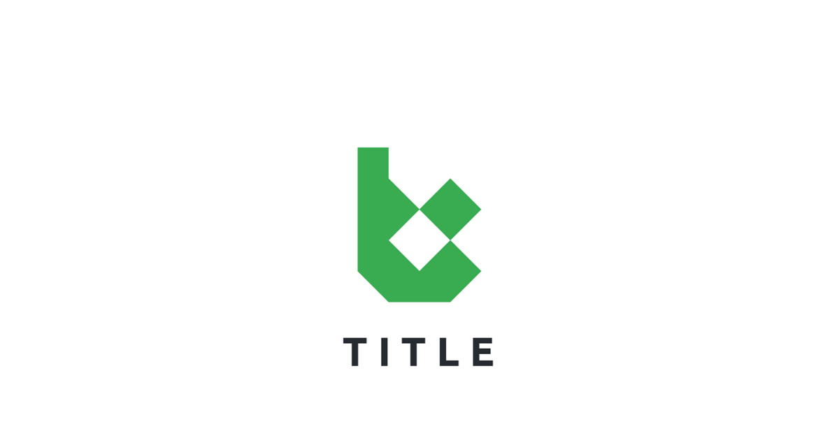 Modern Vibrant Angular B Monogram Green Tech Logo