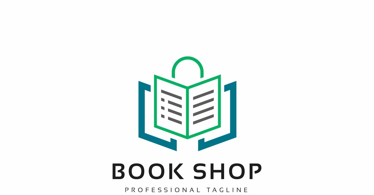 Book shop logo, mockup literature store, design library Stock Vector |  Adobe Stock