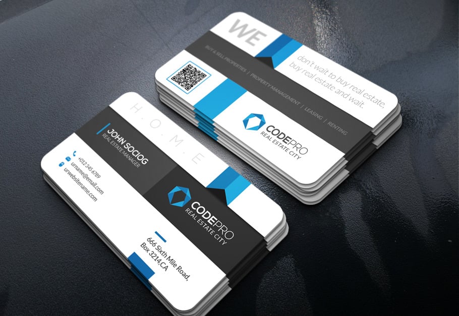 Real Estate Business Card Template #243070 - TemplateMonster