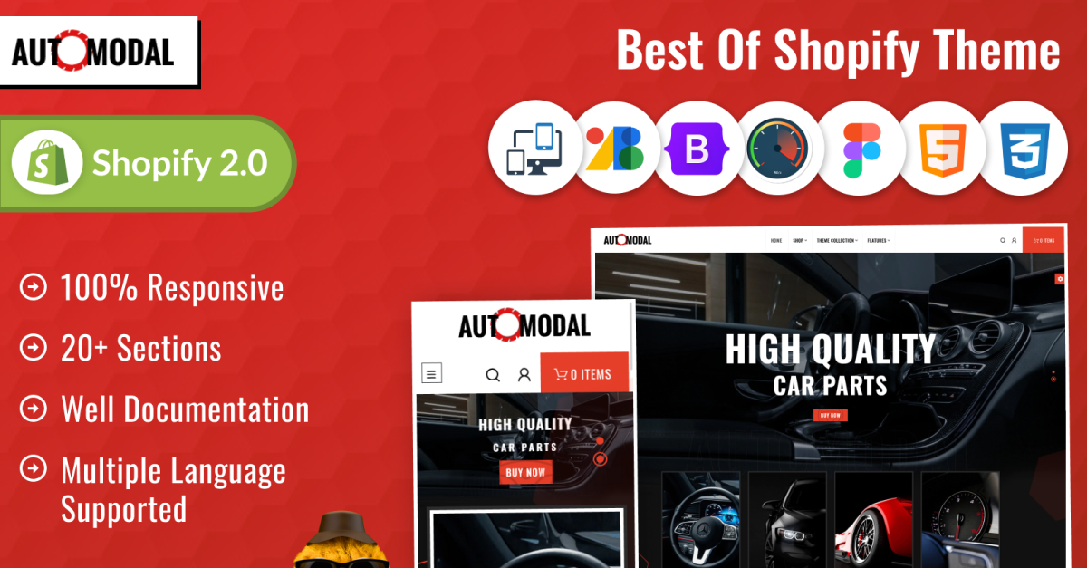 Automodal Car Autoparts Super Store Shopify Theme