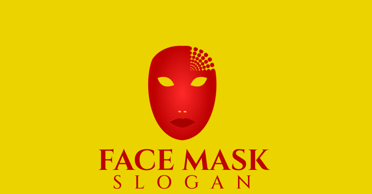 Girl Full Face Mask Custom Design Logo TemplateMonster