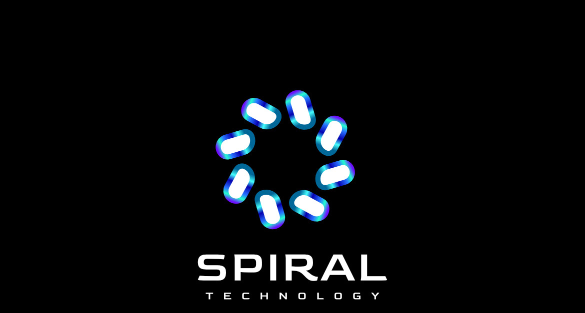 Blue Gradient Tech Move Logo #245243 - TemplateMonster