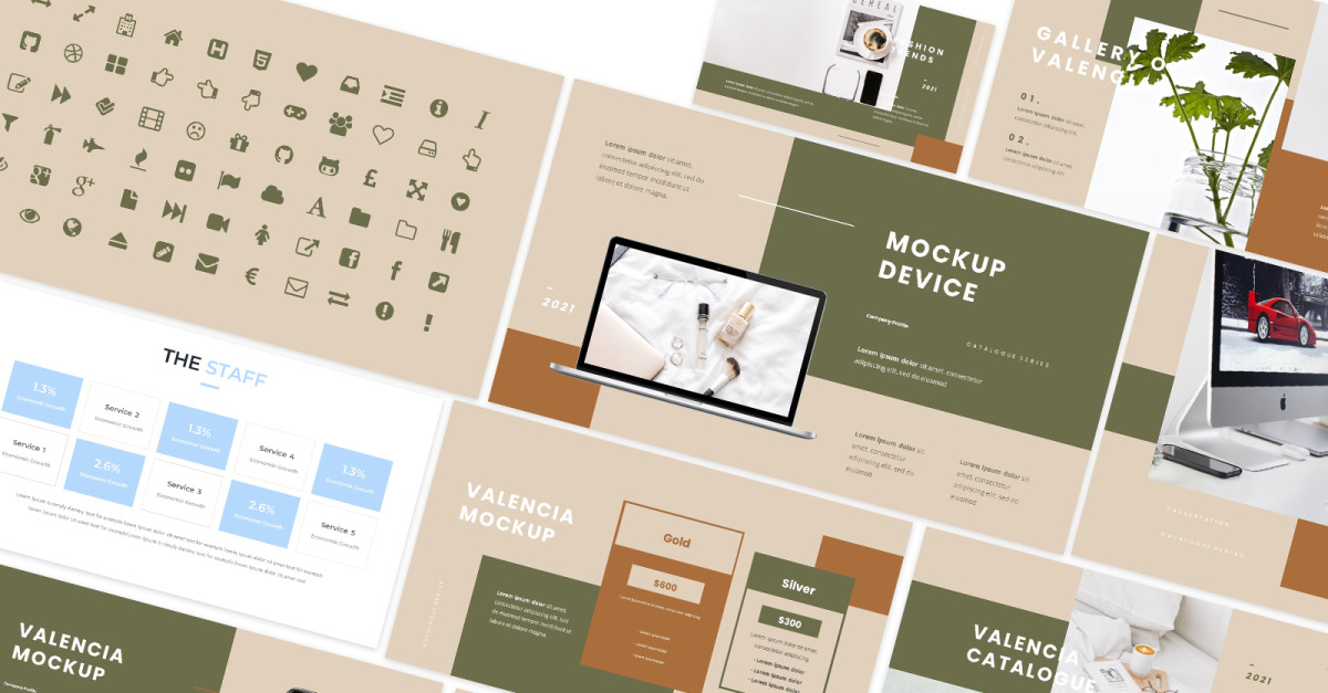 Valencia Katalog Powerpoint Şablonu 245484 TemplateMonster