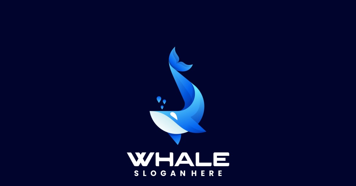 Whale Gradient Color Logo Design #245973 - TemplateMonster