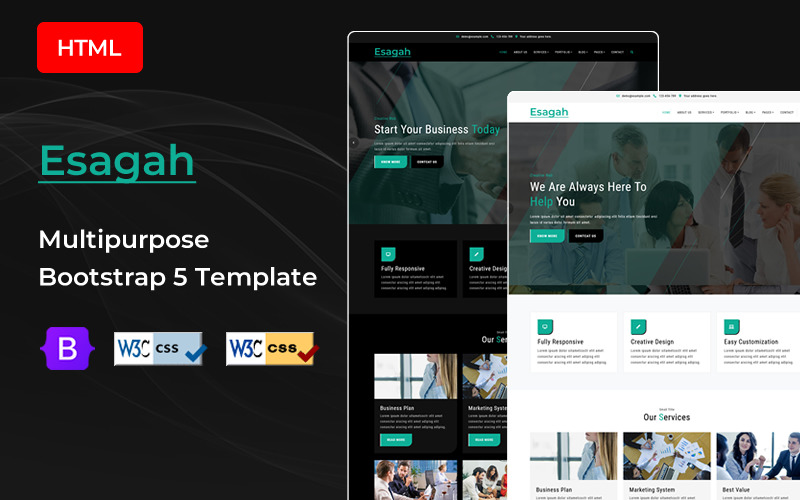 Esagah - Multipurpose Bootstrap 5 HTML Template