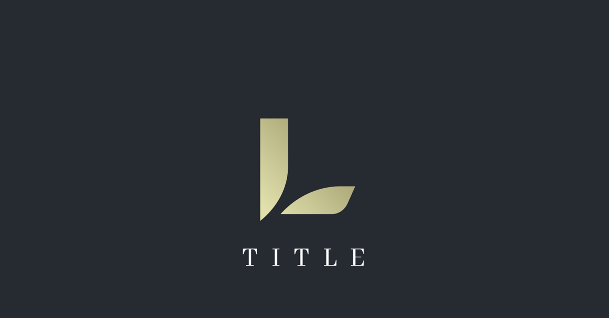 Elegant Minimal Elemental L Golden Letterform Logo