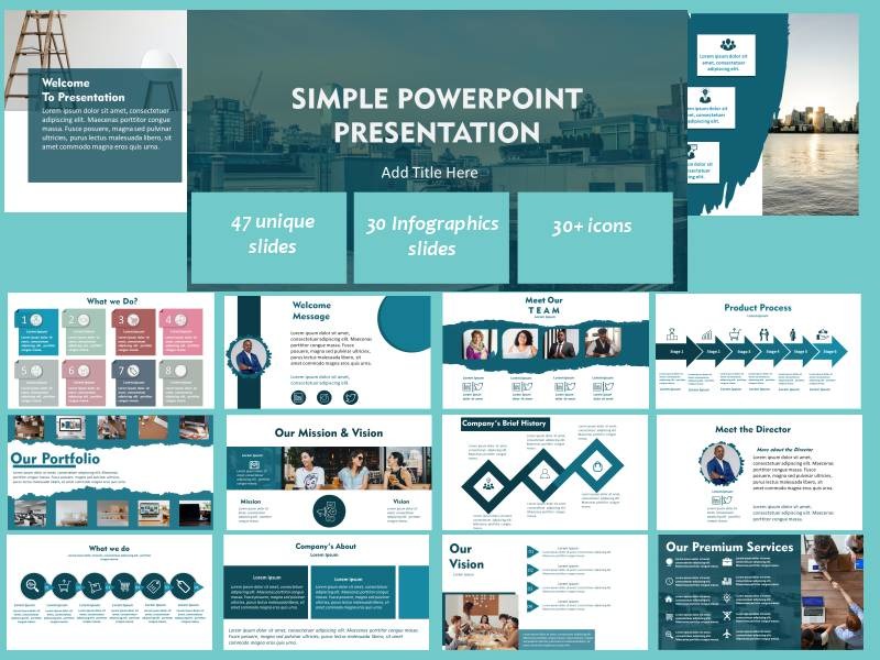 Minimalist PowerPoint Presentation, Pitch Deck, Simple PowerPoint Template