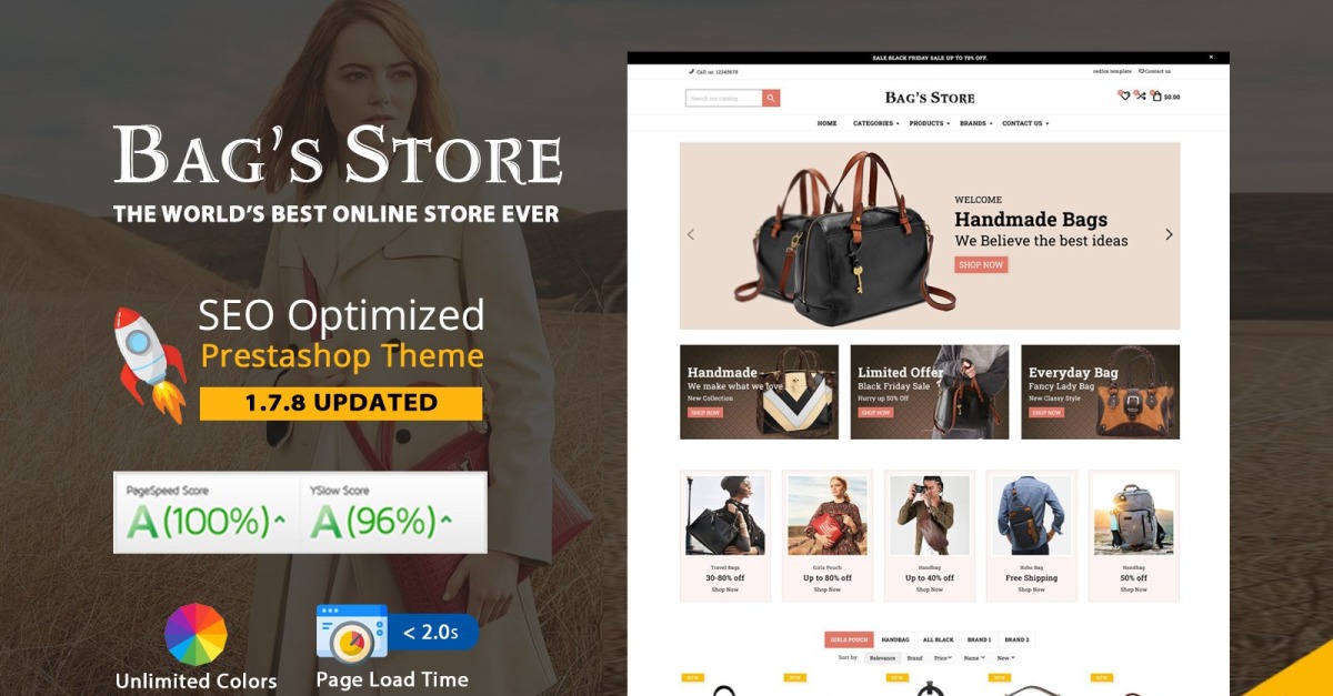 Online bag sales shopping website