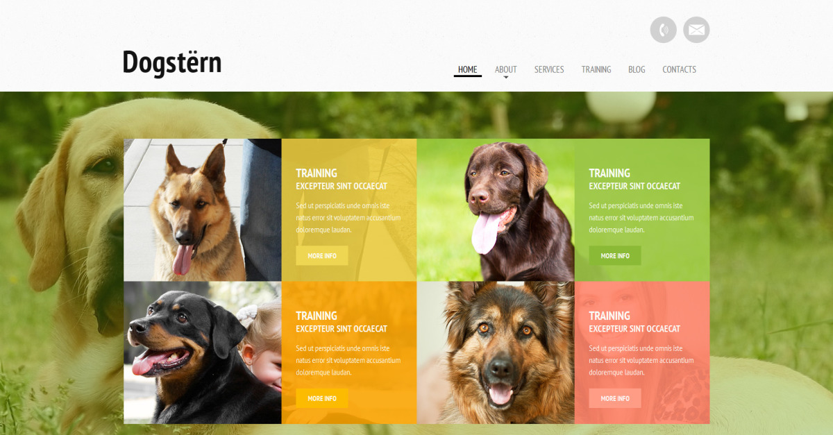 Free Dog Responsive Website Design #248234 - TemplateMonster