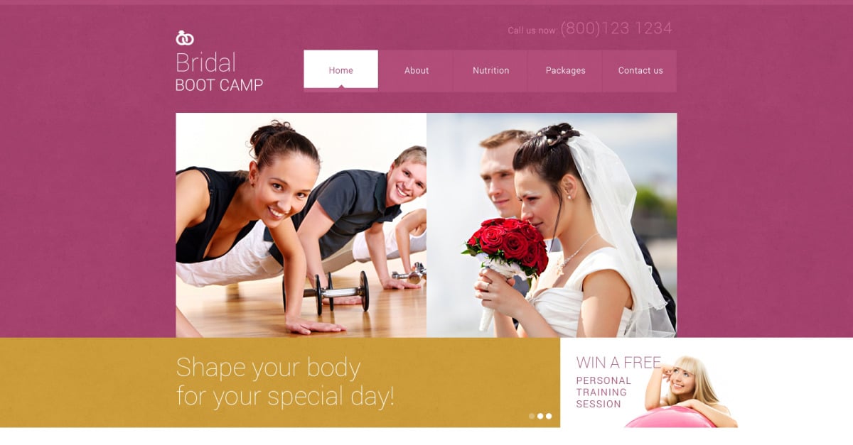 Free Fitness Responsive Website Template - TemplateMonster