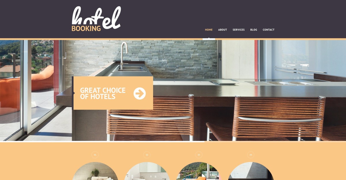 Hotels Free Responsive Website Template - TemplateMonster