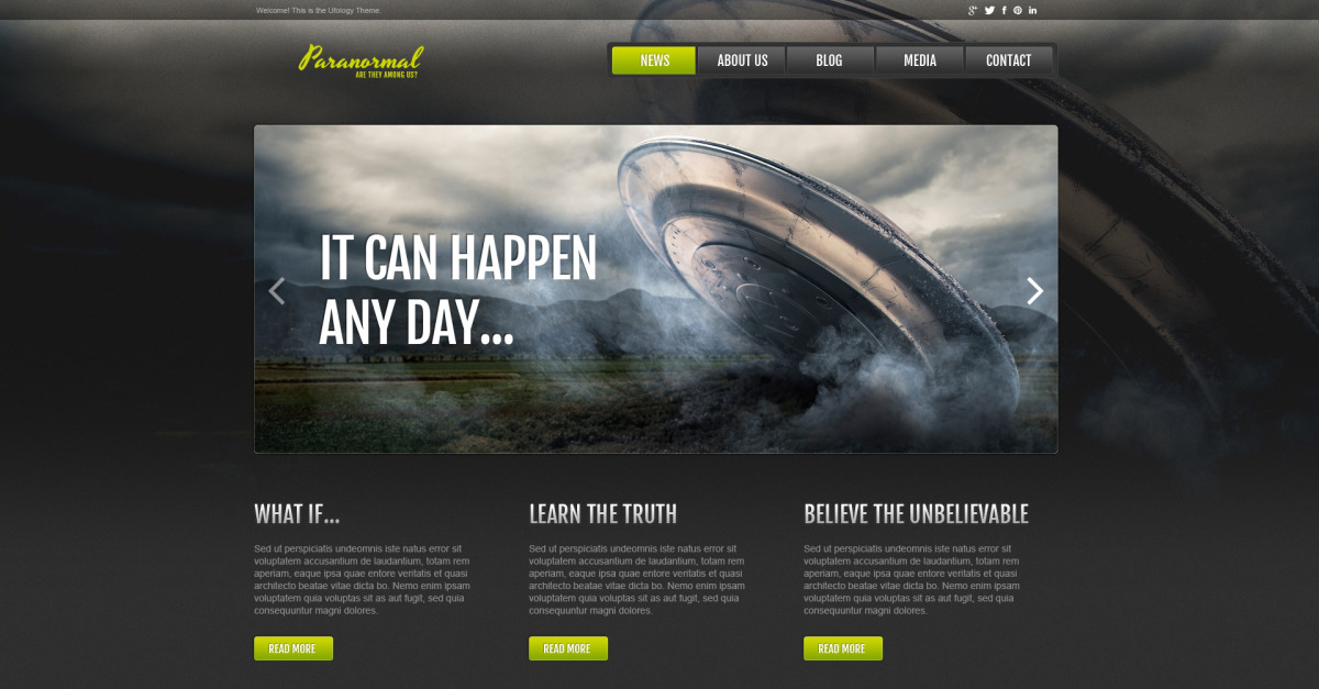 Free UFO Responsive Website Theme #248670 - TemplateMonster
