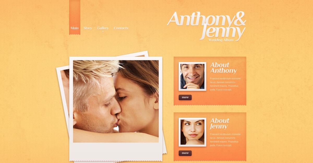 Free Wedding Album Website Design Template TemplateMonster