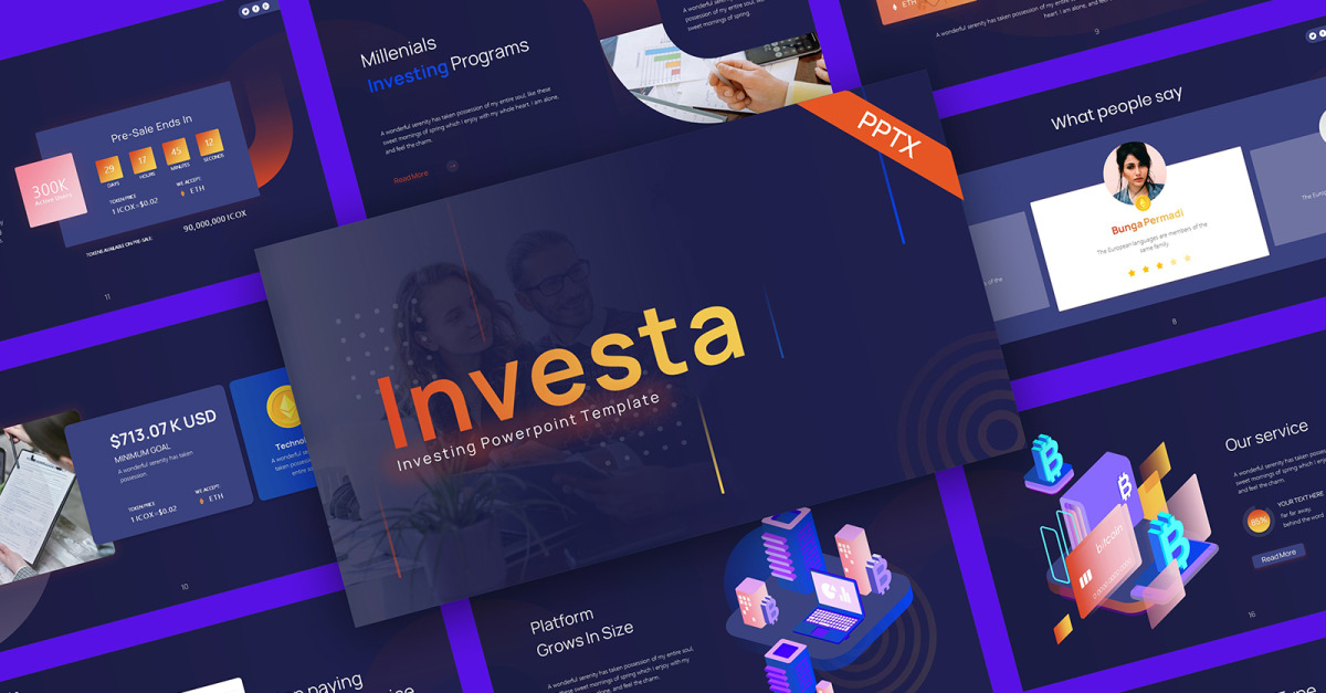 Modelo de PowerPoint Investa Investing Modern