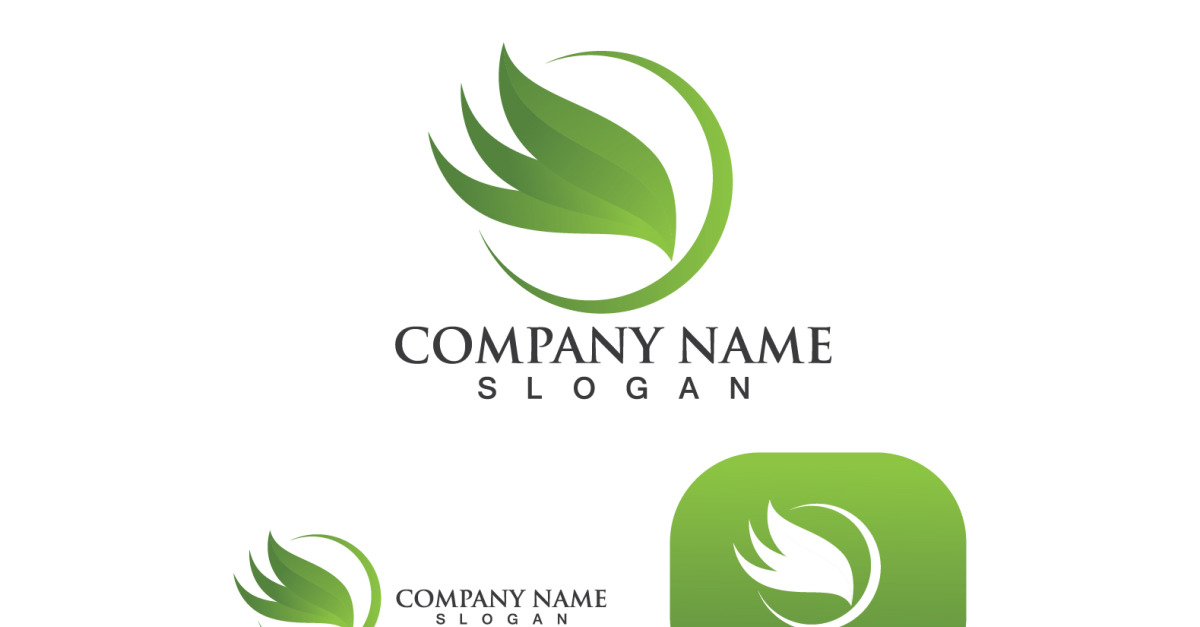 Leaf Green Nature Logo Icon Vector V9 - TemplateMonster