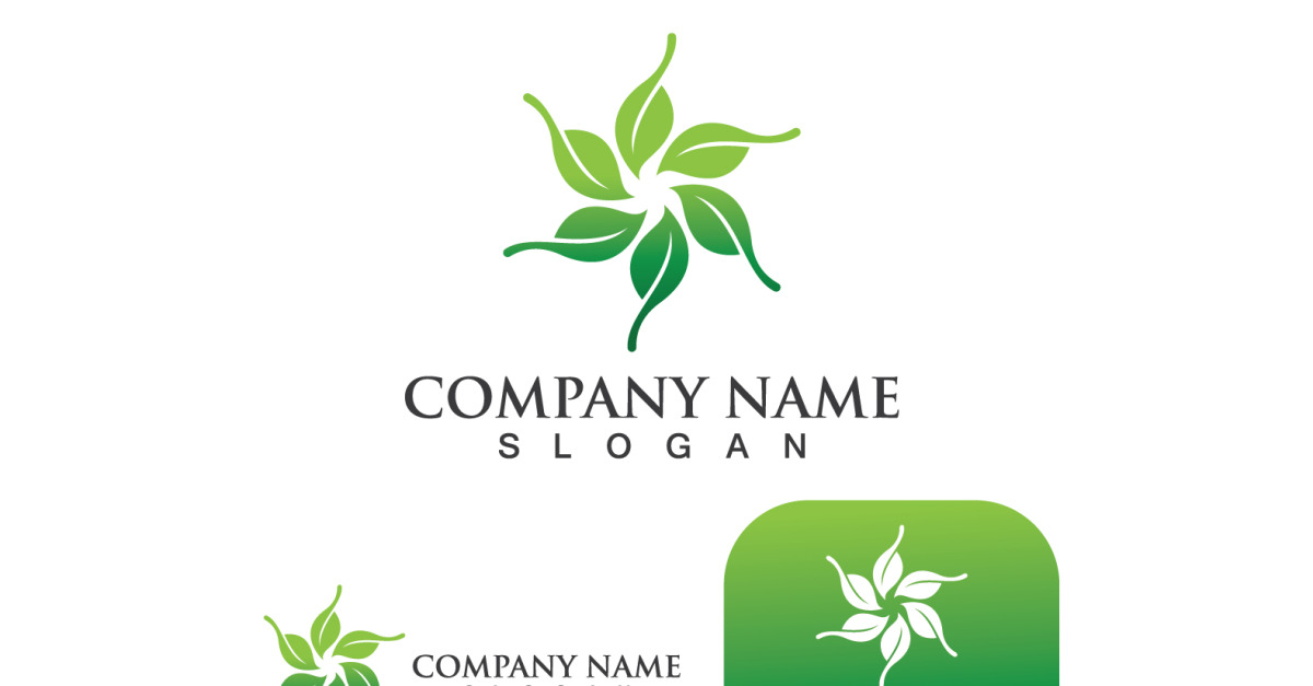 Leaf Green Nature Logo Icon Vector V13 - TemplateMonster