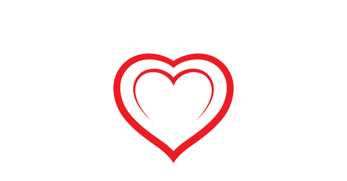 Love Heart Logo Icon Template Vector V51 - TemplateMonster