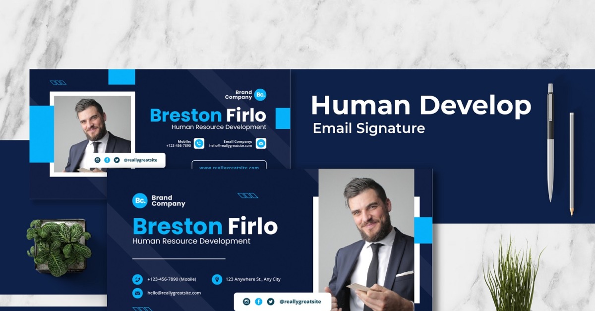 Human Resource Development Email Signature TemplateMonster