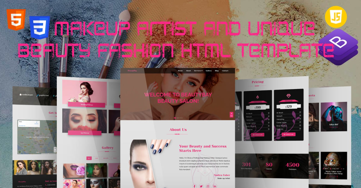 BeautyBay – Makeup Artist and Unique Salon Fashion HTML Template