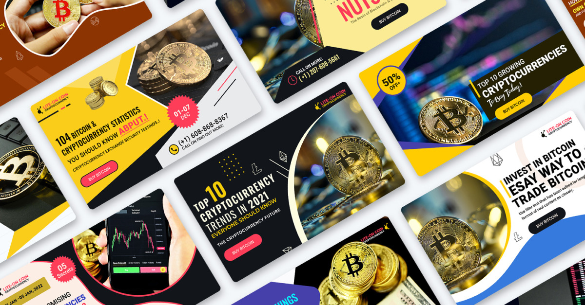 Cryptocurrency Bitcoin NFT YouTube Thumbnails