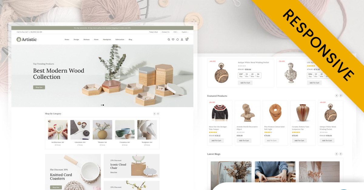 Artistic Art and Craft Store Responsive Theme