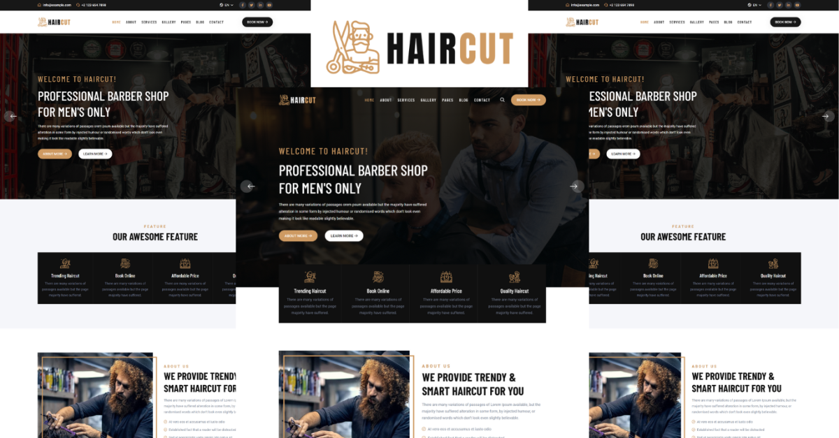 Haircut - Barber And Hair Salon HTML5 Template